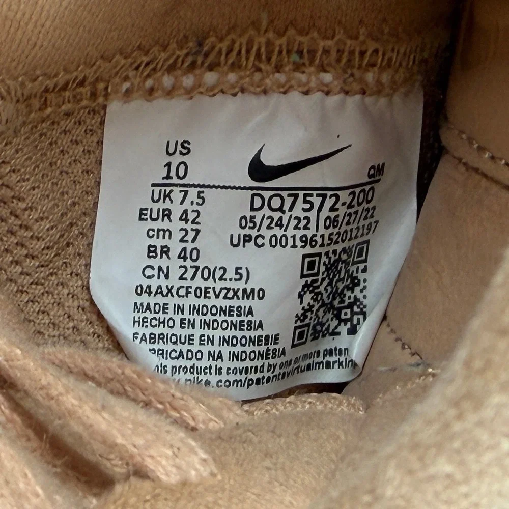 Nike‎ Blazer Mid Premium Sneakers Women's 10 Vachetta Tan Leather Retro Athletic